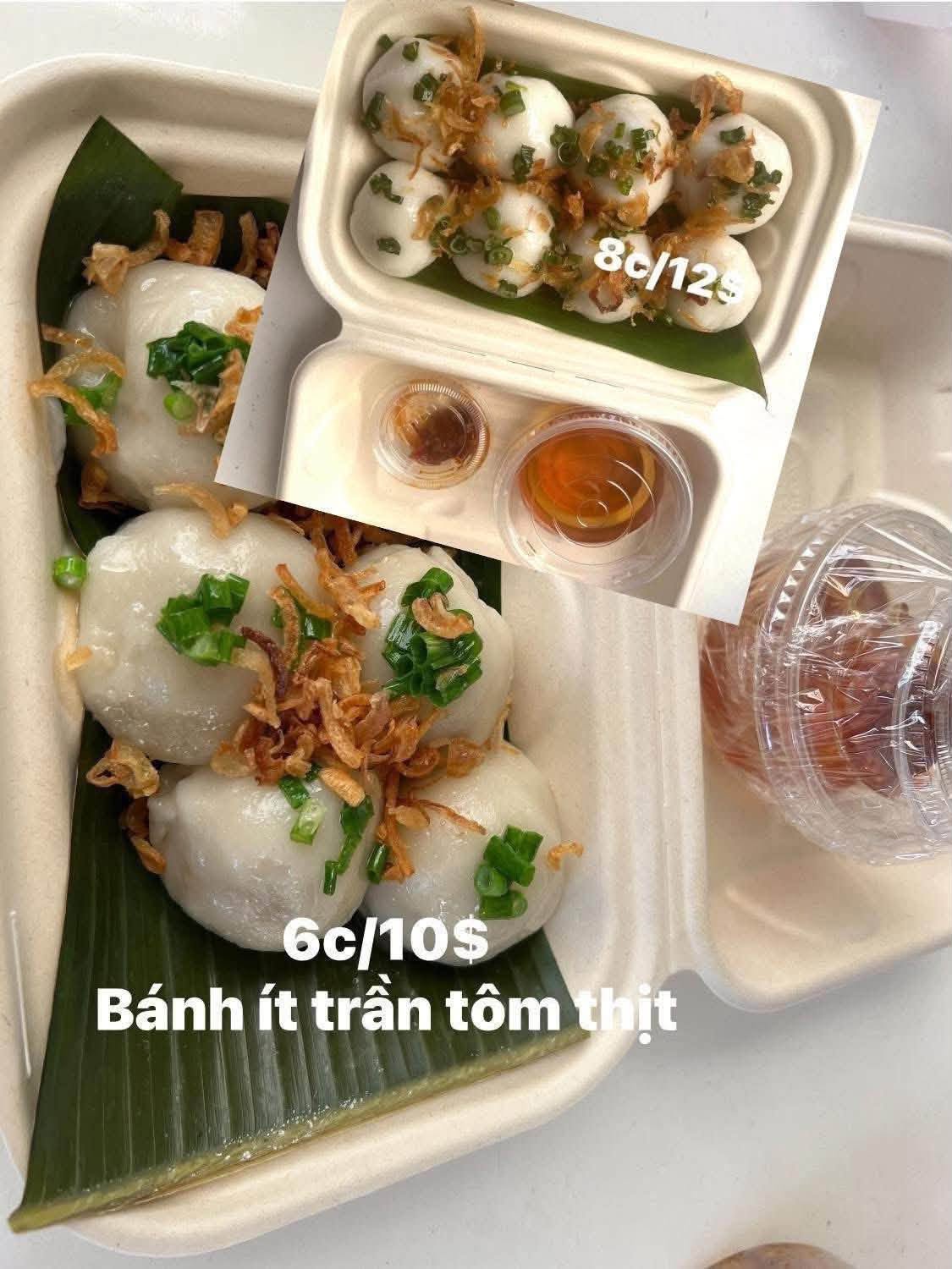Savory Mung Bean, Shrimp and Pork Glutinous Rice Dumplings - Bánh Ít Trần Nhân Đậu Xanh Tôm Thịt