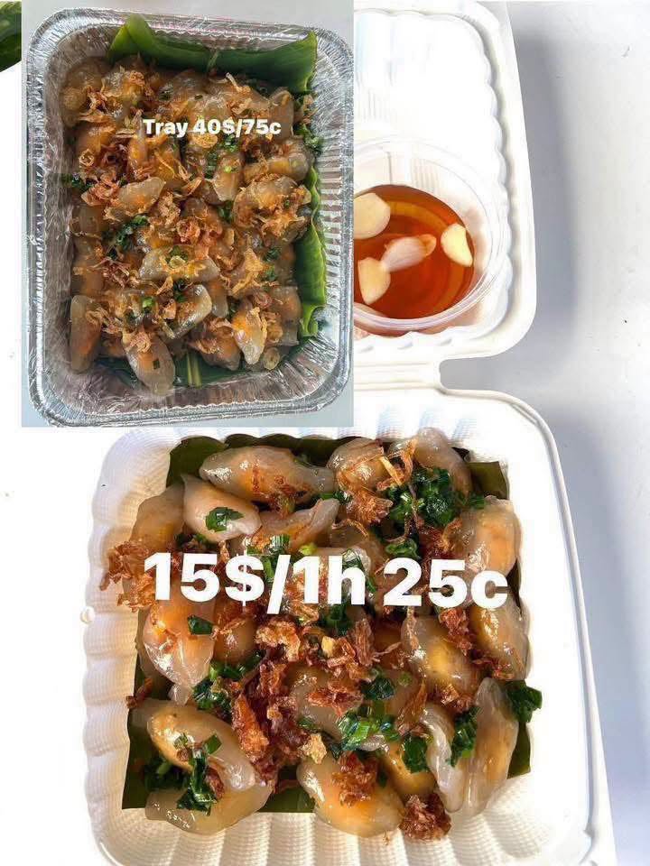 Unwrapped Shrimp Tapioca Dumplings - Bánh Bột Lọc Trần Nhân Tôm