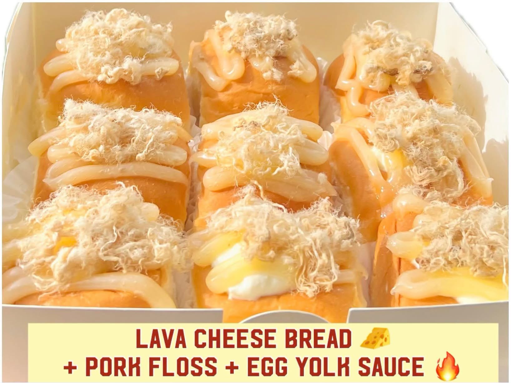 Cheese Cakes with Meat Floss - Bánh Phô Mai Chà Bông