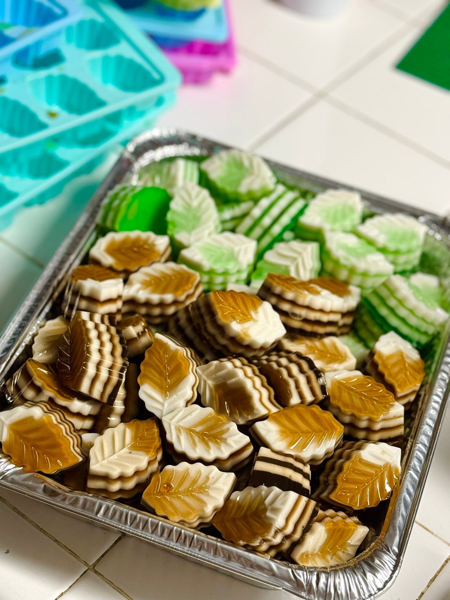 Pandan & Coffee Layered Jelly (portion ~1 lb)