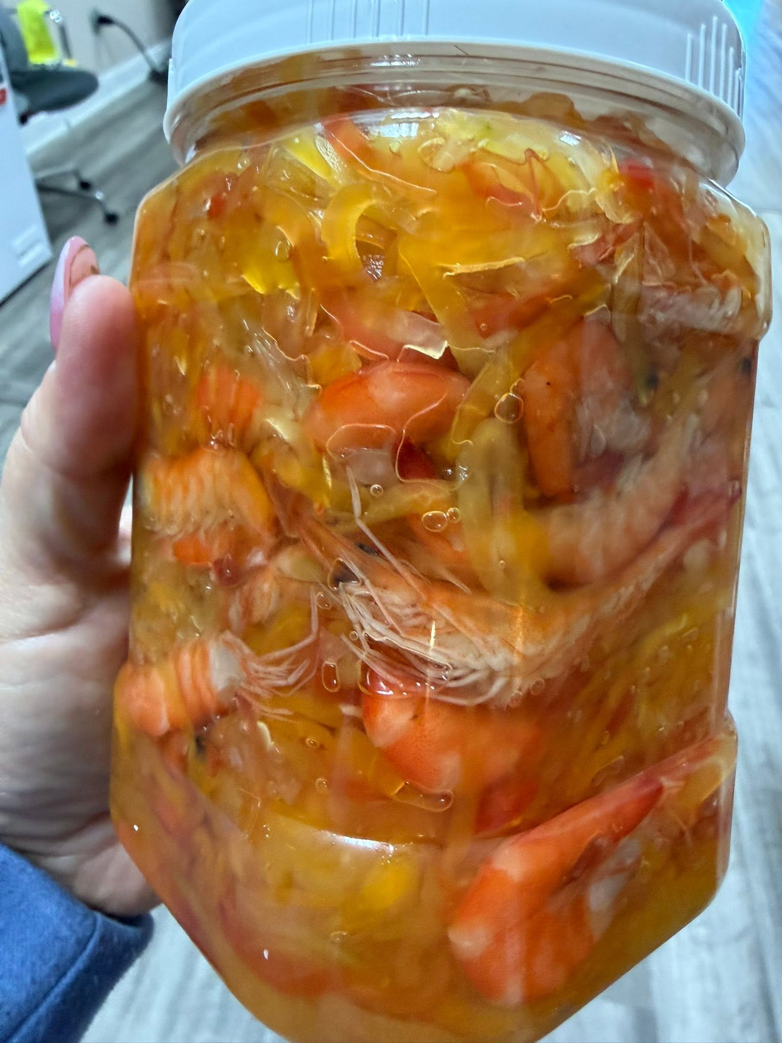 Traditional Fermented Tiny Shrimp with Papaya (1kg Jar)