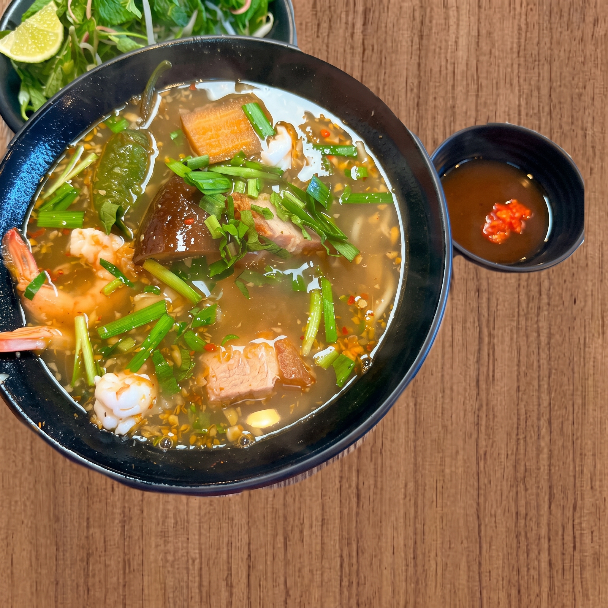 Mekong Delta Fermented Fish Noodle Soup (Bún Mắm Miền Tây) – $15.00 / portion