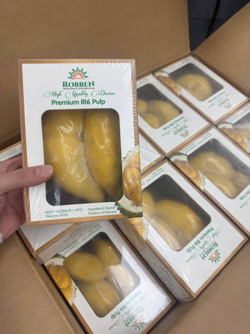 Frozen Ri6 Durian (450g / box) – $20.00 / box