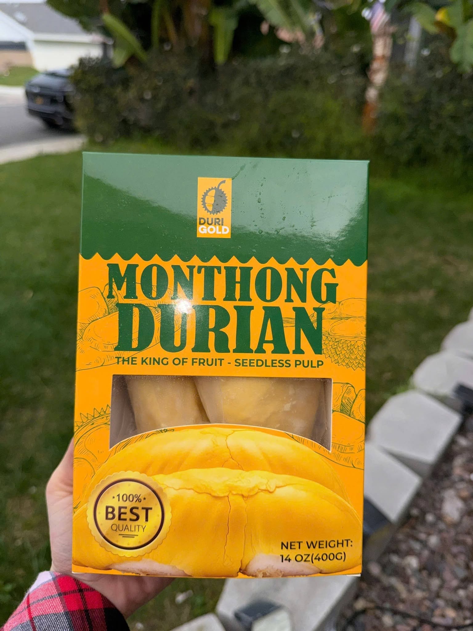 Frozen Seedless Monthong Durian (400g / box) – $24.00 / box